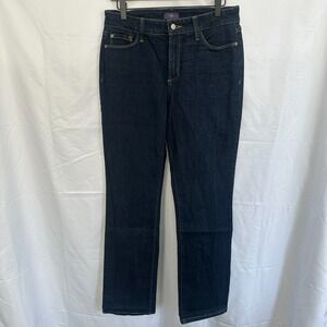 NYDJ Marilyn Straight Lift & Tuck Women's Sz 10 Blue Not Your Daughters USA‎